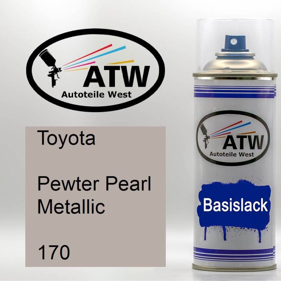 Toyota, Pewter Pearl Metallic, 170: 400ml Sprühdose, von ATW Autoteile West.